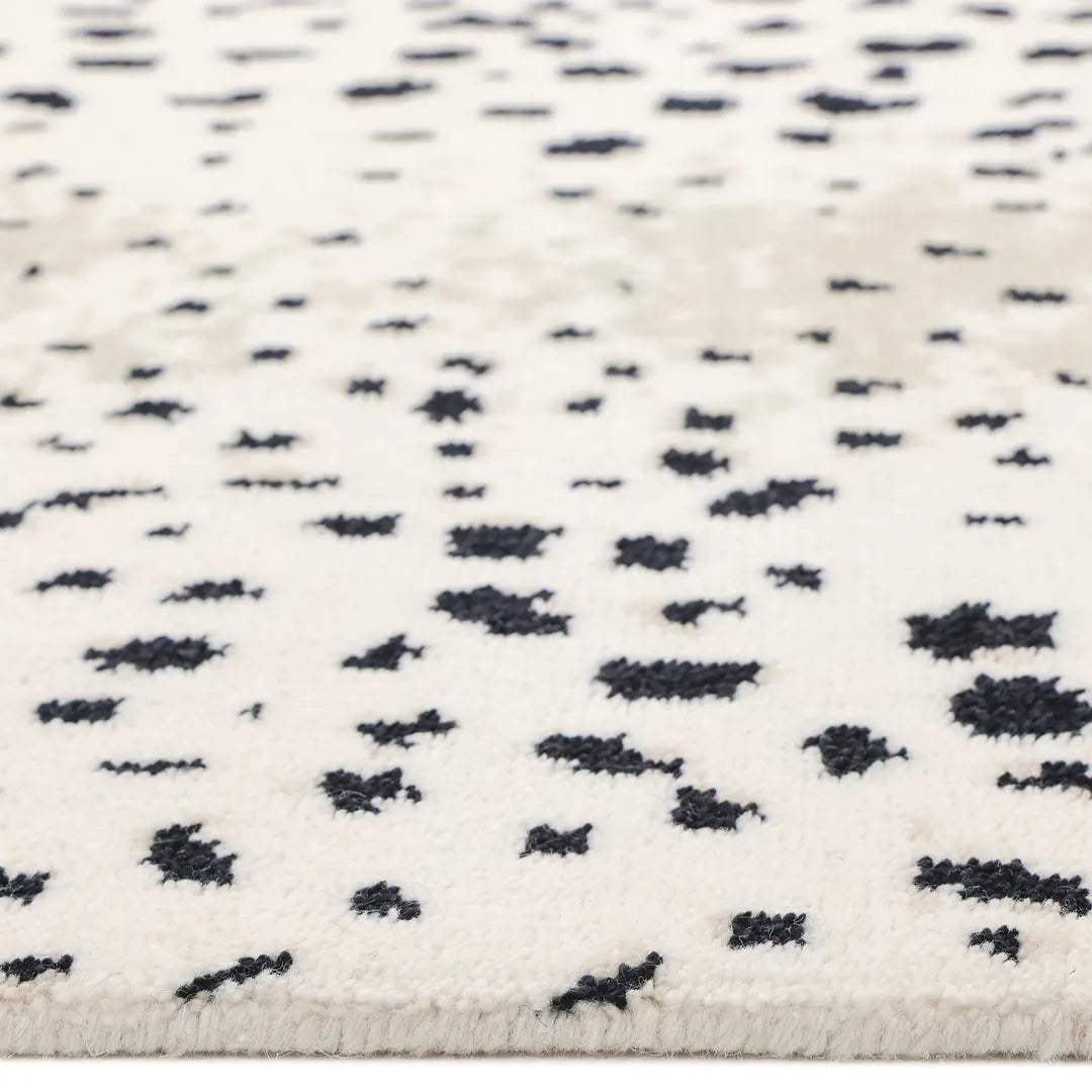 Solo Rugs - Louis Hand Knotted Contemporary Modern Animal Print Wool Black Area Rug -