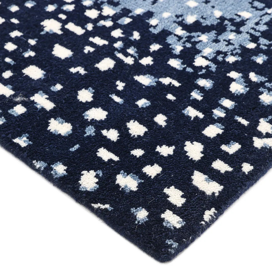Solo Rugs - Louis Hand Knotted Contemporary Modern Animal Print Wool Black Area Rug -