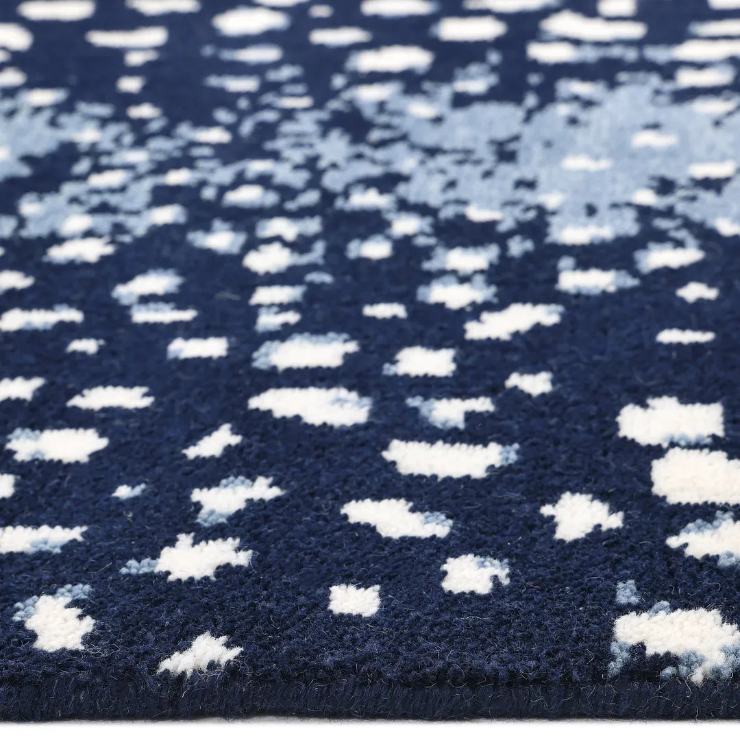 Solo Rugs - Louis Hand Knotted Contemporary Modern Animal Print Wool Black Area Rug -