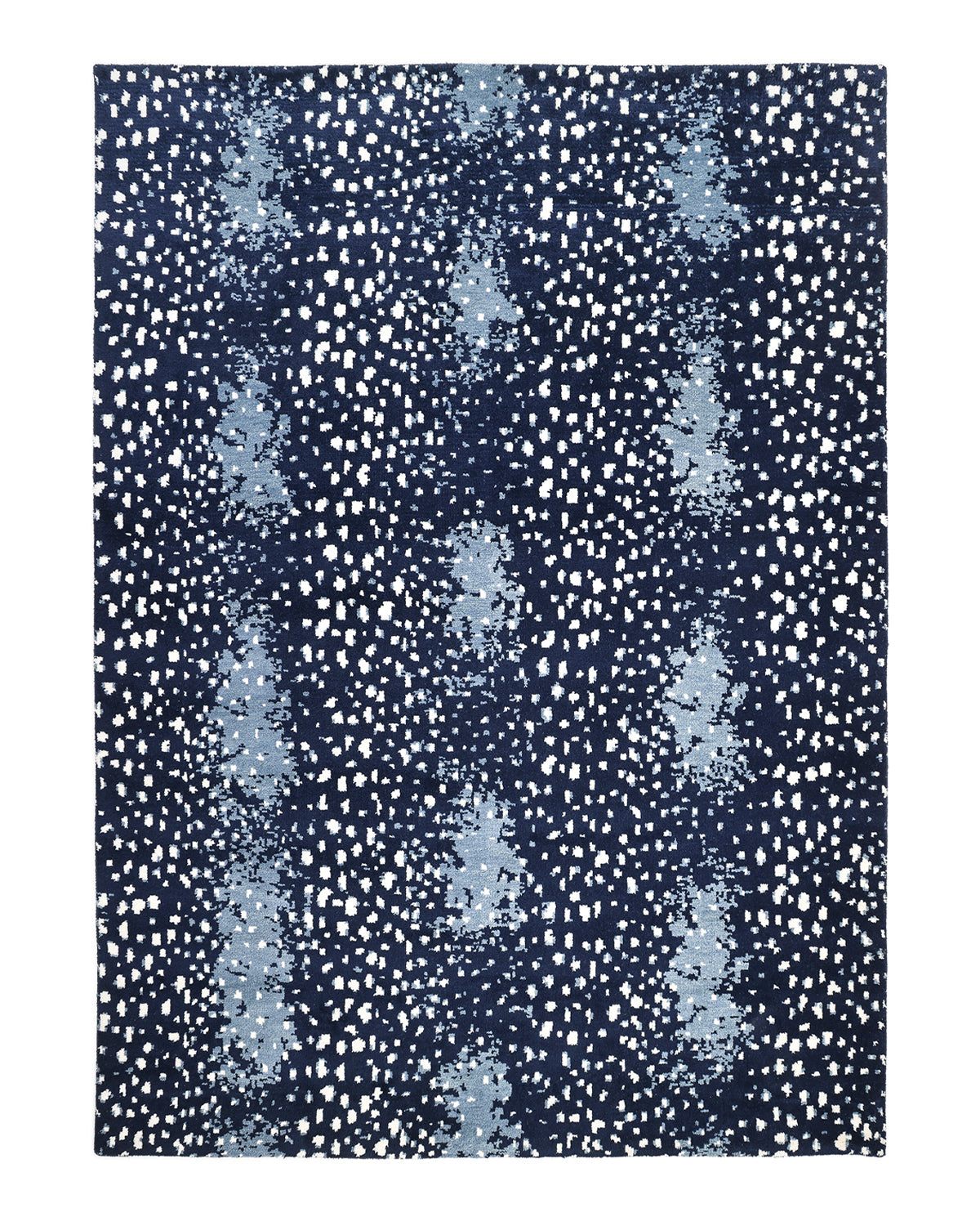 Solo Rugs - Louis Hand Knotted Contemporary Modern Animal Print Wool Black Area Rug - Blue Modern - Contemporary