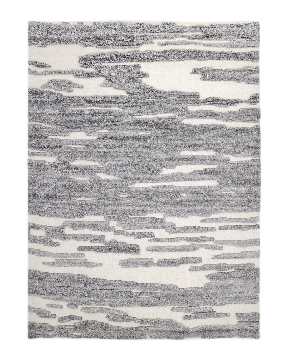 Solo Rugs - Maverick Hand-Knotted Contemporary Modern Area Rug - 5X8 Gray Modern - Contemporary