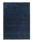 Solo Rugs - Zayn Hand Loomed Contemporary Solid Area Rug - 5X8 Blue Modern - Contemporary