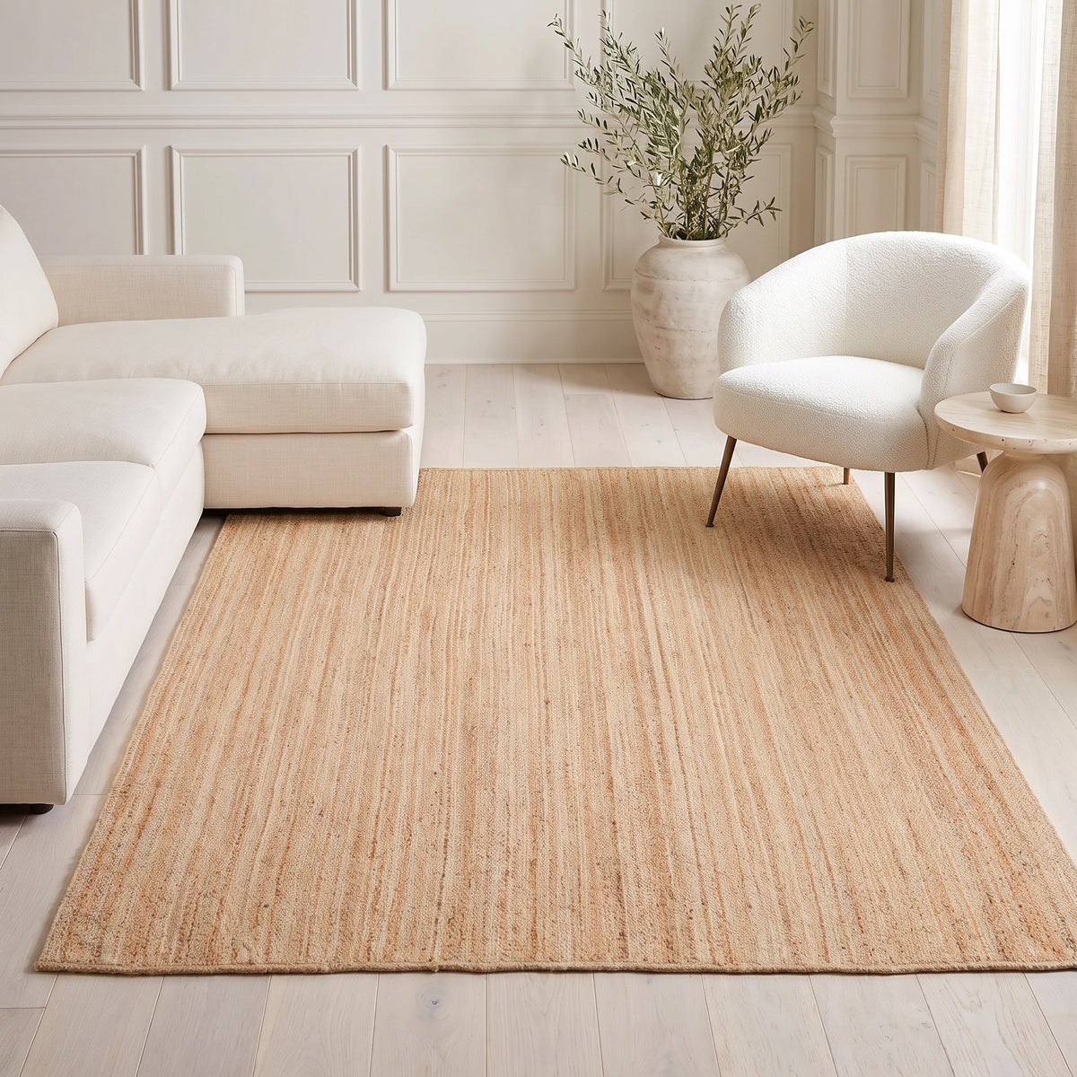 Solo Rugs - Avi Hand Woven Contemporary Transitional Jute Area Rug -