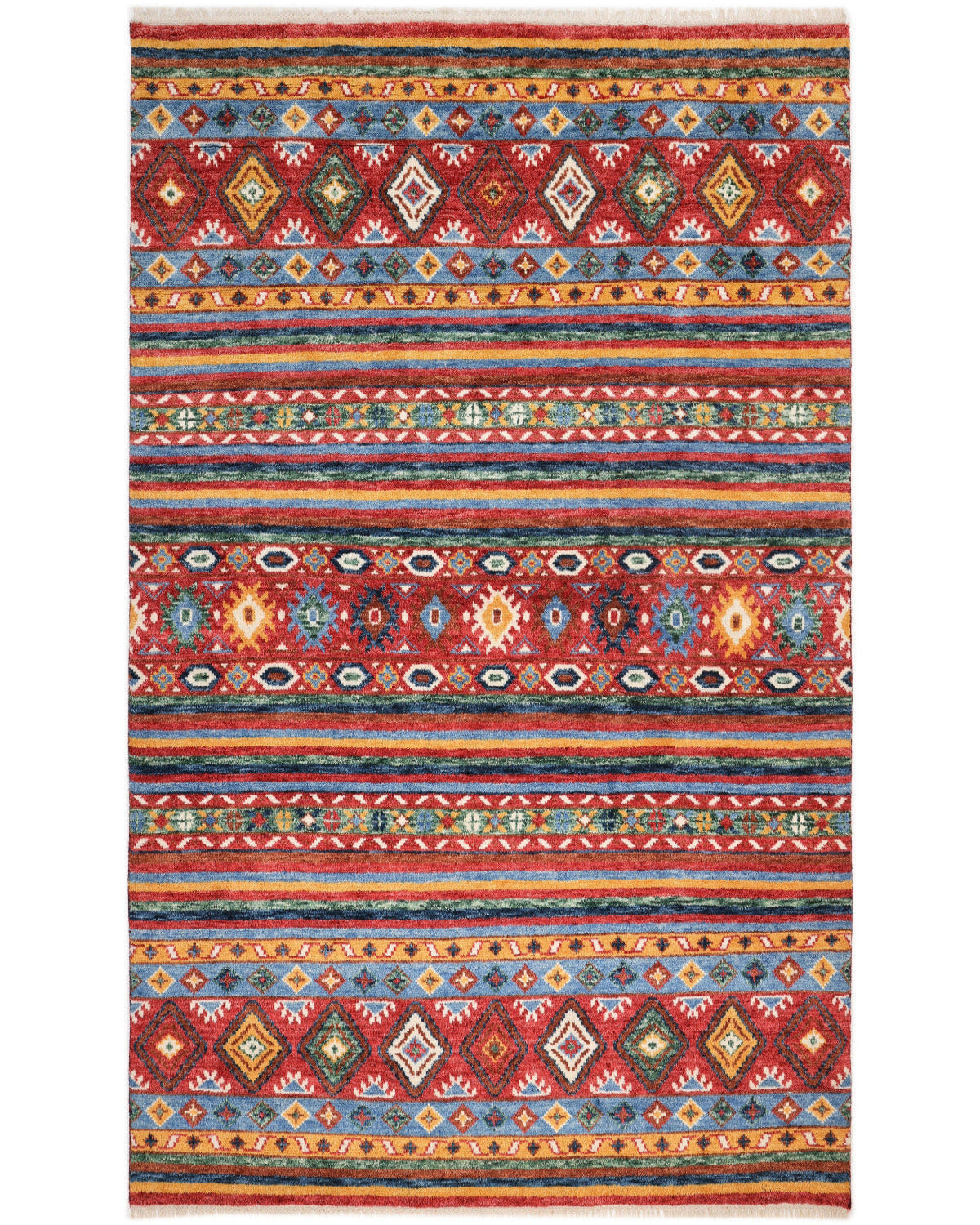 Solo Rugs - Renfrew Hand Knotted Area Rug - 3X5 Red Modern - Contemporary