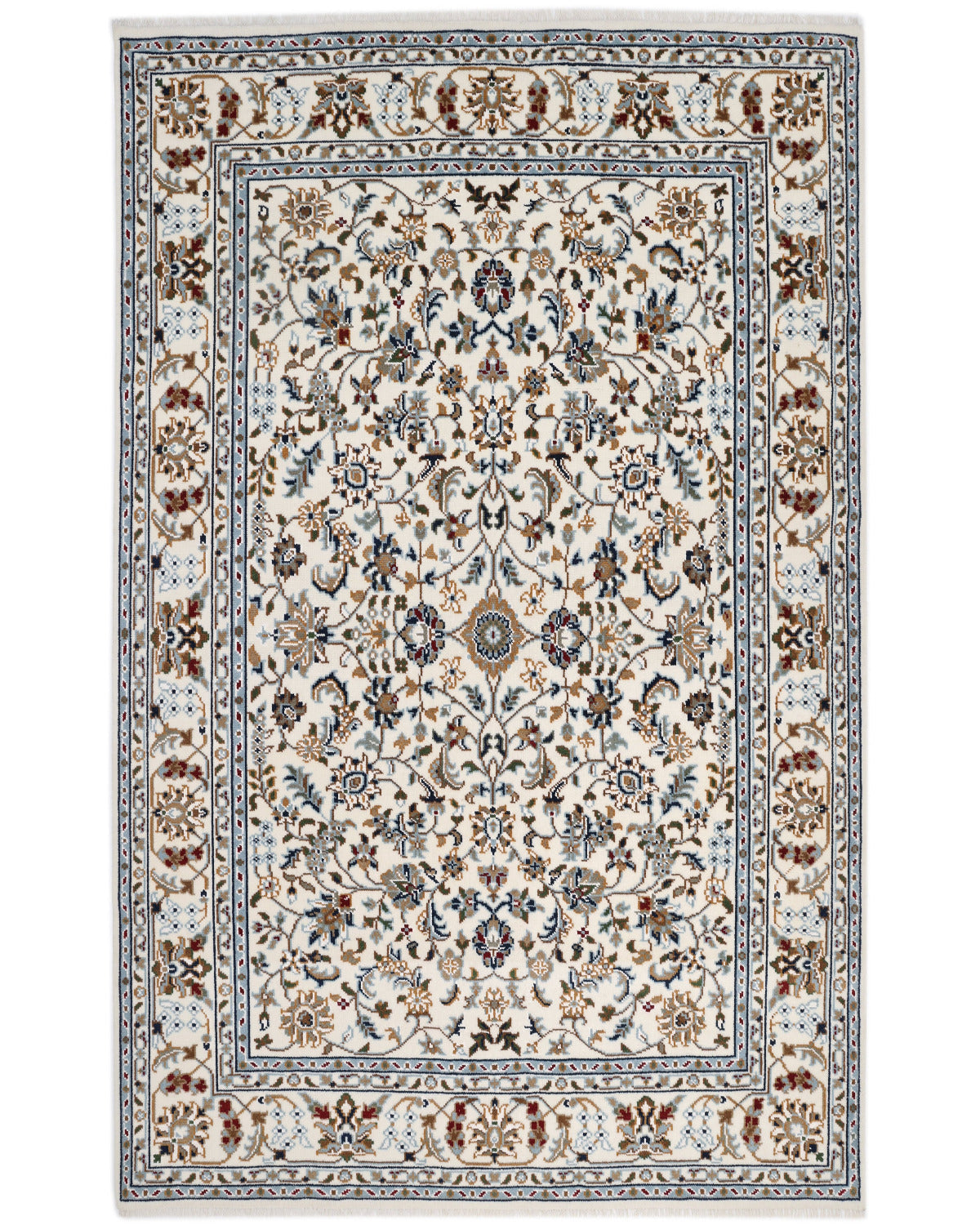 Solo Rugs - Elgin Hand Knotted Area Rug - 3X5 Ivory Modern - Contemporary