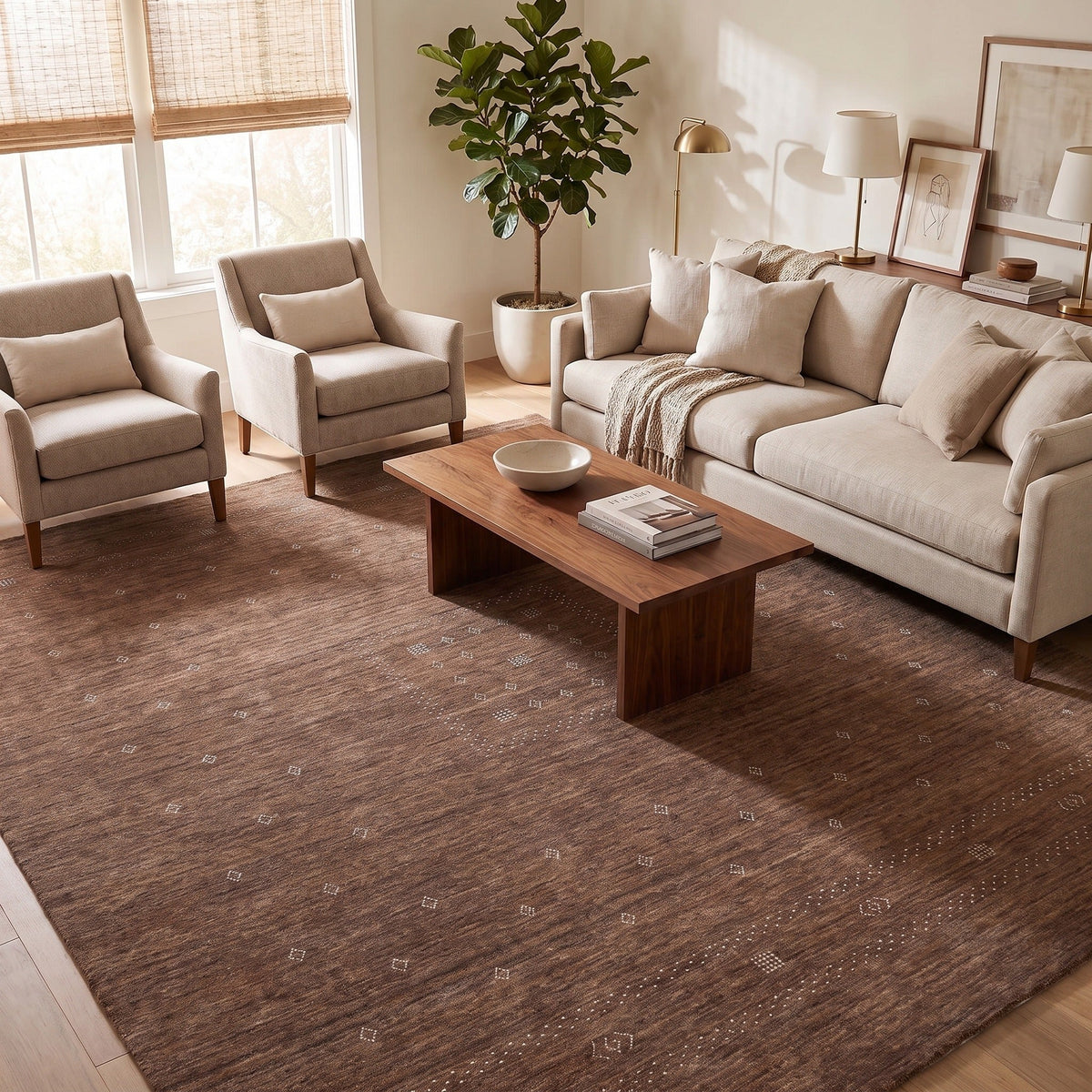 Solo Rugs - Simi Hand Loomed Bohemian Gabbeh Area Rug -