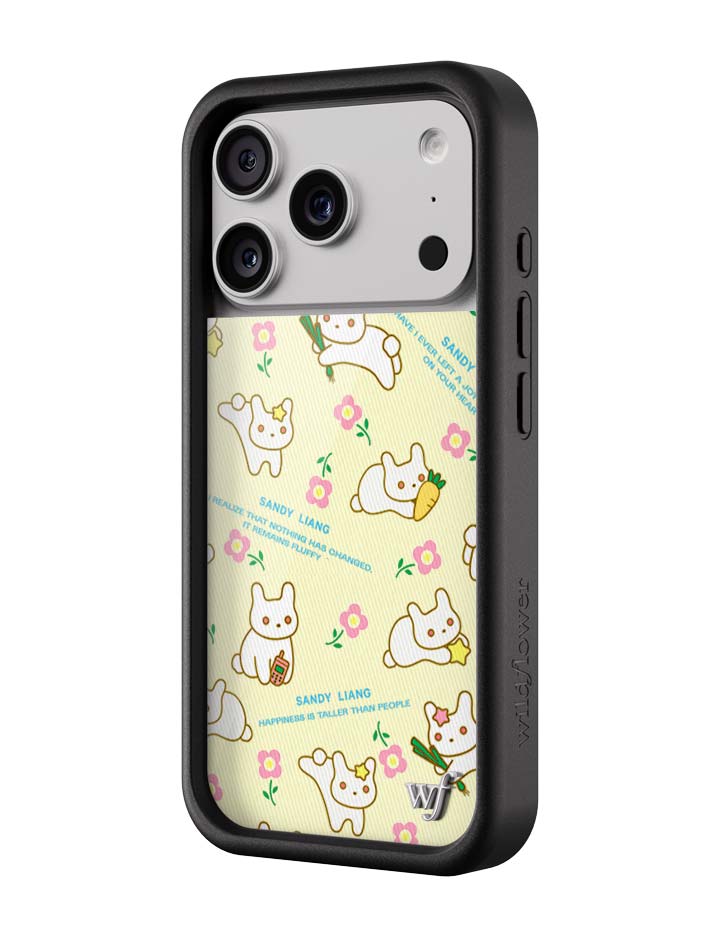 Wildflower iPhone case 17 pro Sandy Liang Bunny Gift Wrap Yellow Cute