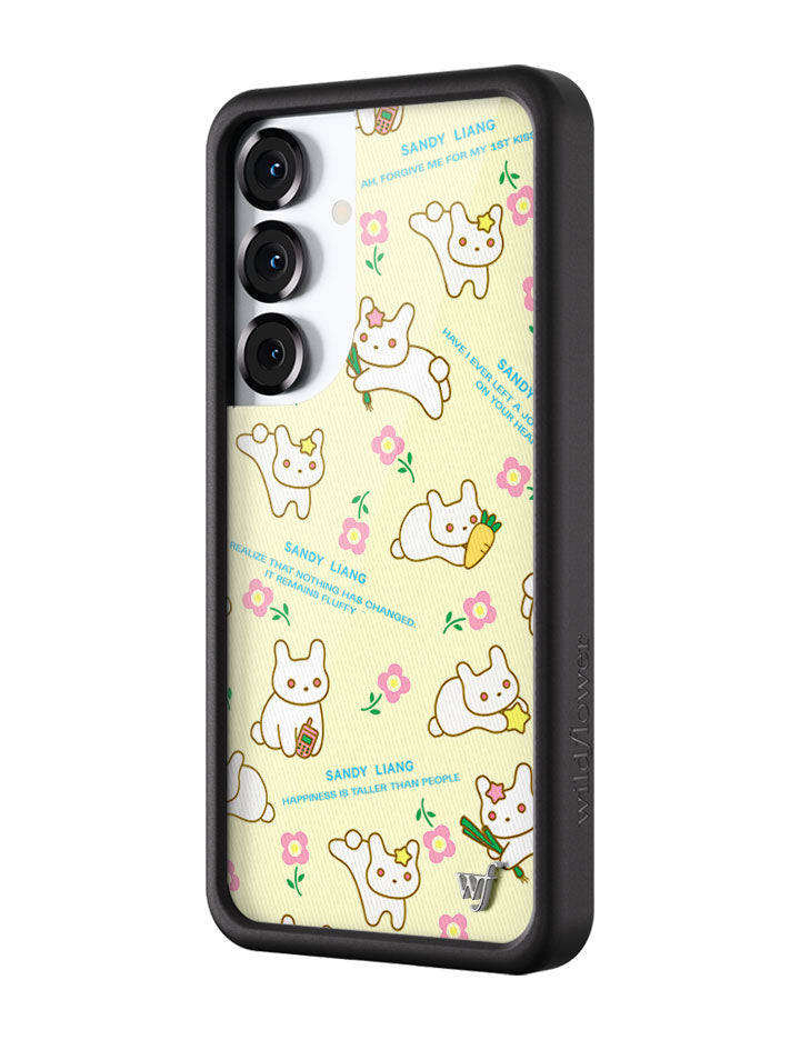 Wildflower Galaxy S25 case Sandy Liang Bunny Gift Wrap Yellow Cute
