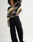 Callahan Knitwear - Selma Cardigan - Heather Grey Multi -