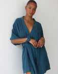 The Short Robe - Teal