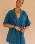 The Short Robe - Teal