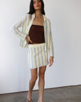 Callahan Knitwear - Sienna Crochet Button Down - Moody Blue -