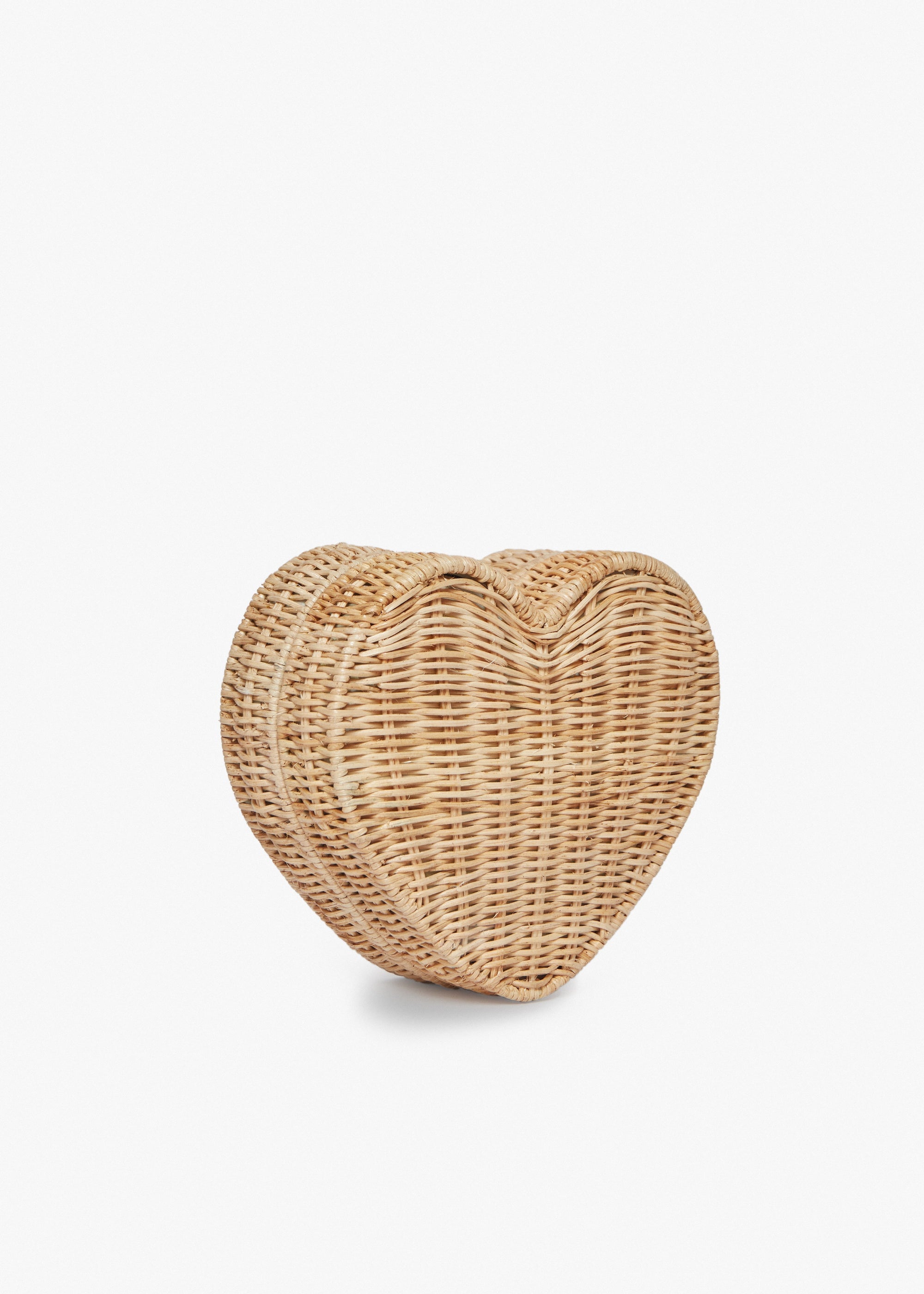 Kayu - Sisal Heart Wicker Straw Clutch Bag -