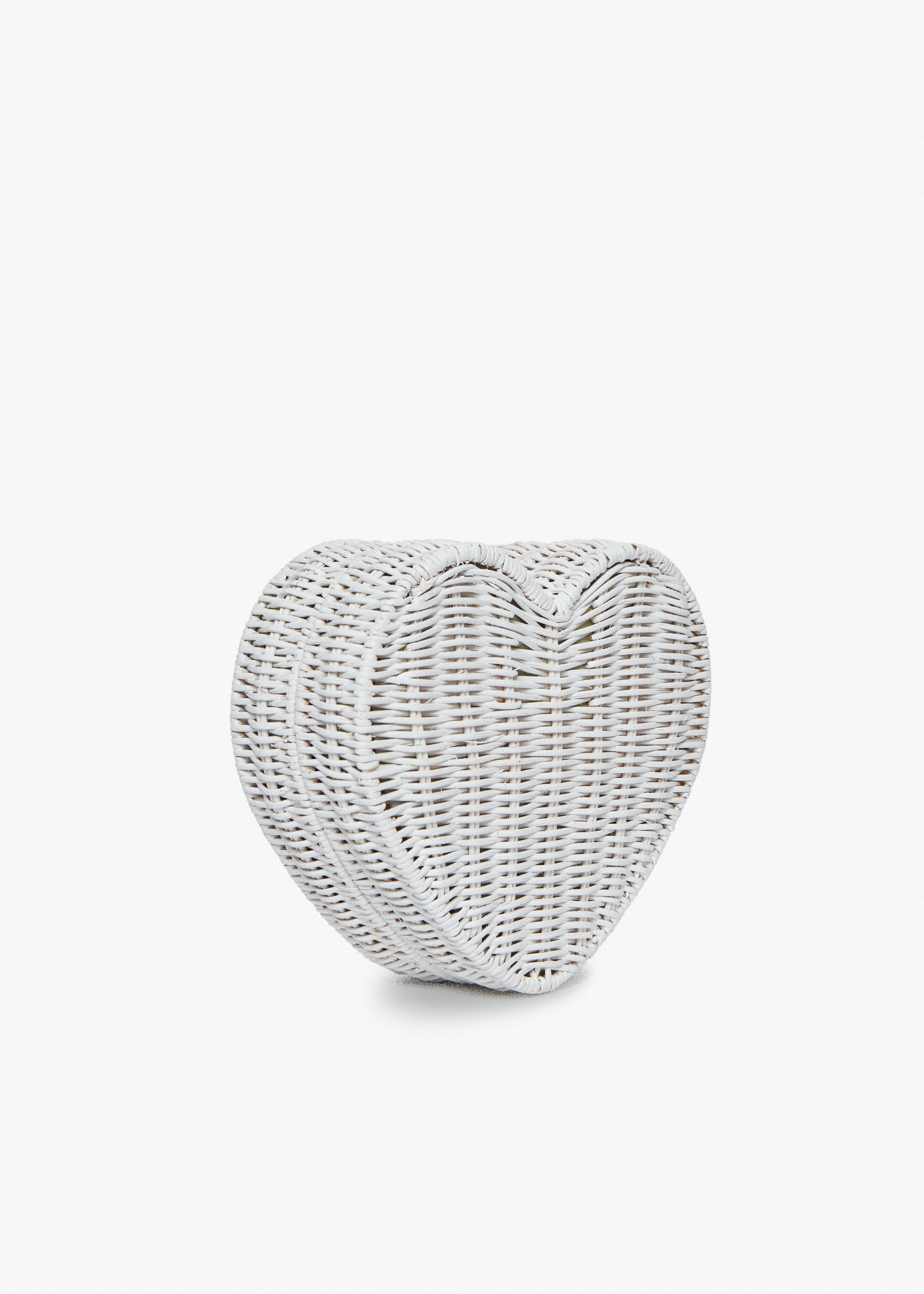 Kayu - Sisal Heart Wicker Straw Clutch Bag -