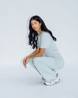 Wildflo Studio - Ribbed Polo Jumpsuit Silver -