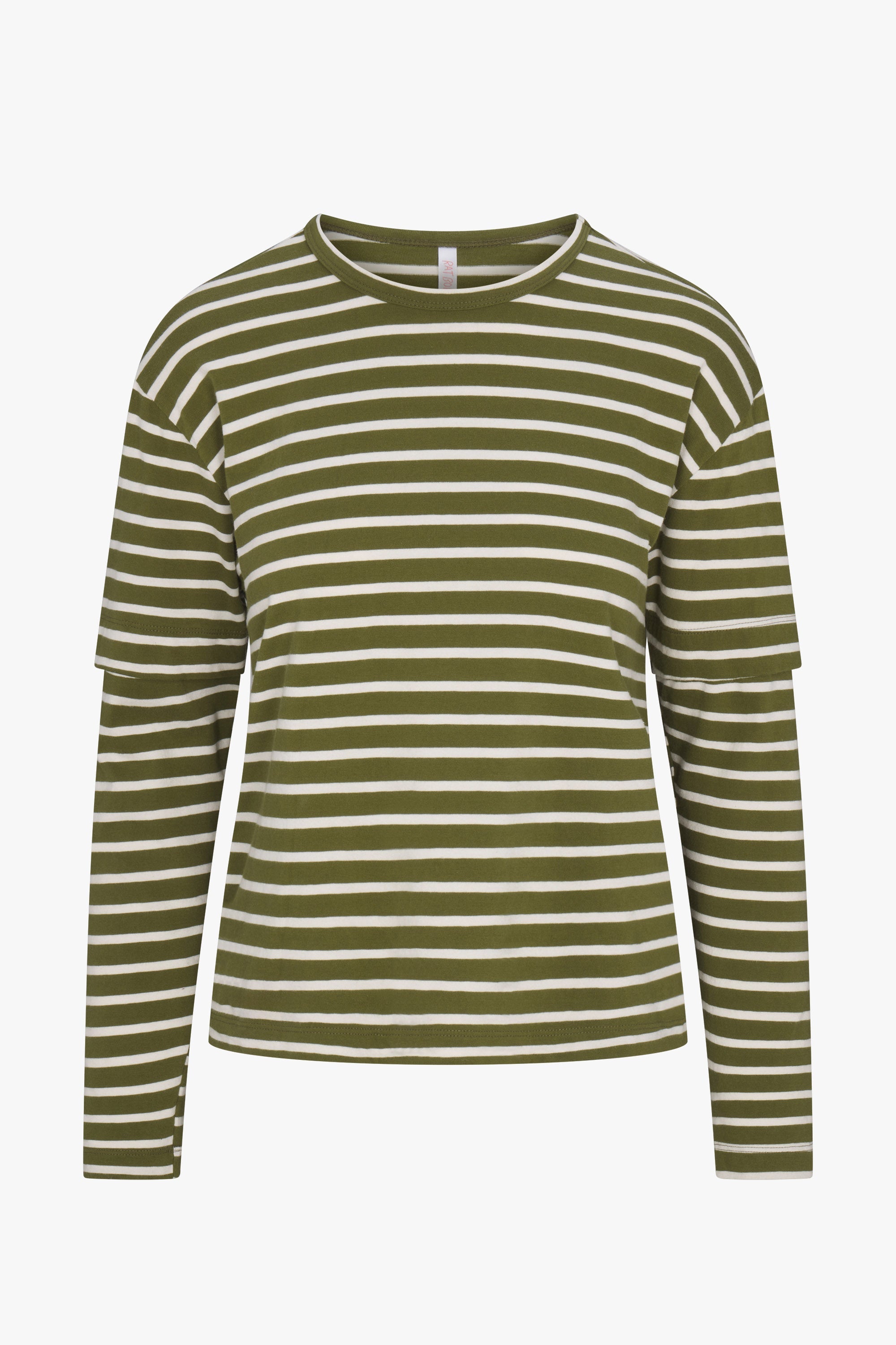 Rat Boi - Skate Long Sleeve - Olive Stripe -