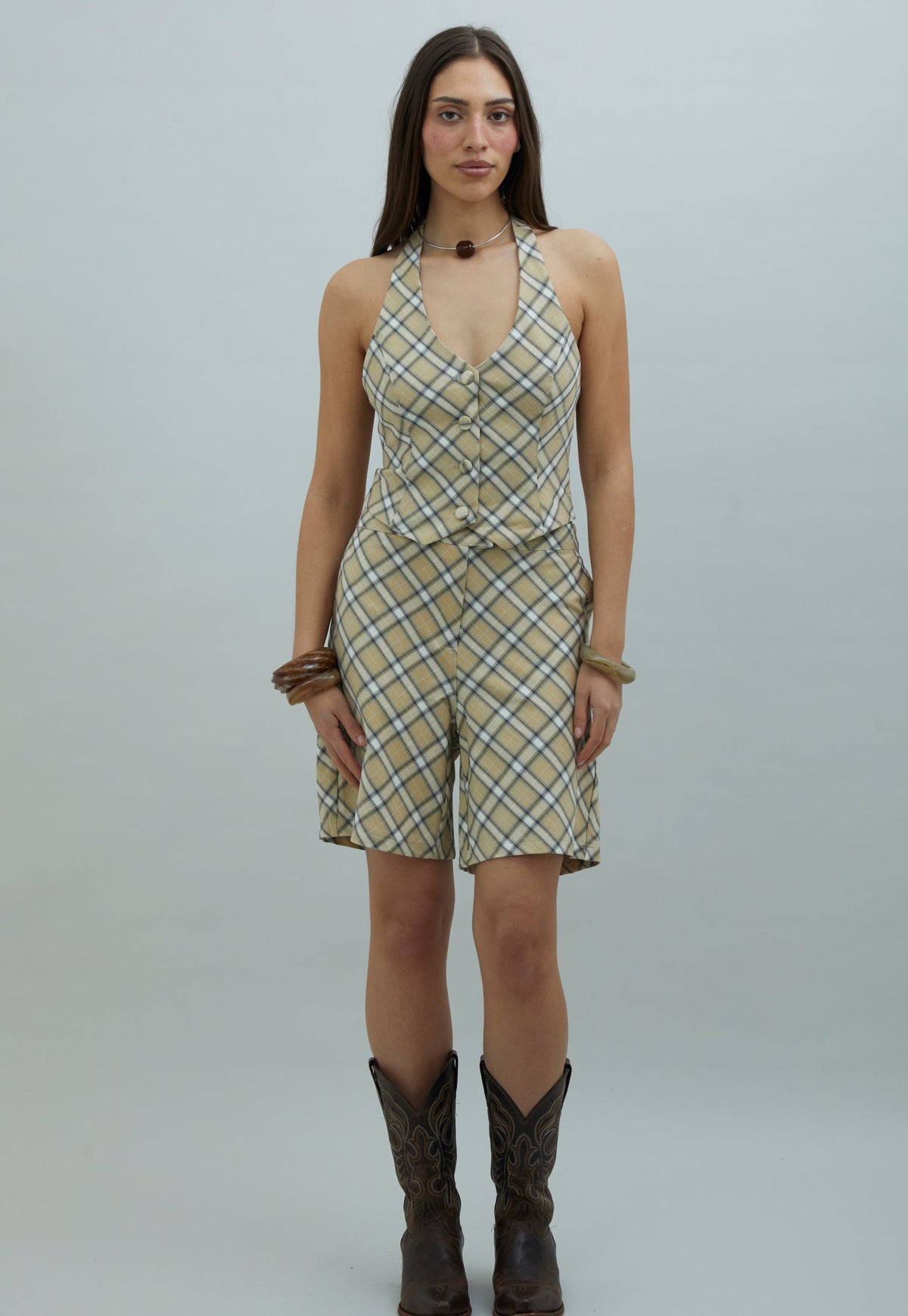 House of Sunny - Sloane Check Waistcoat -