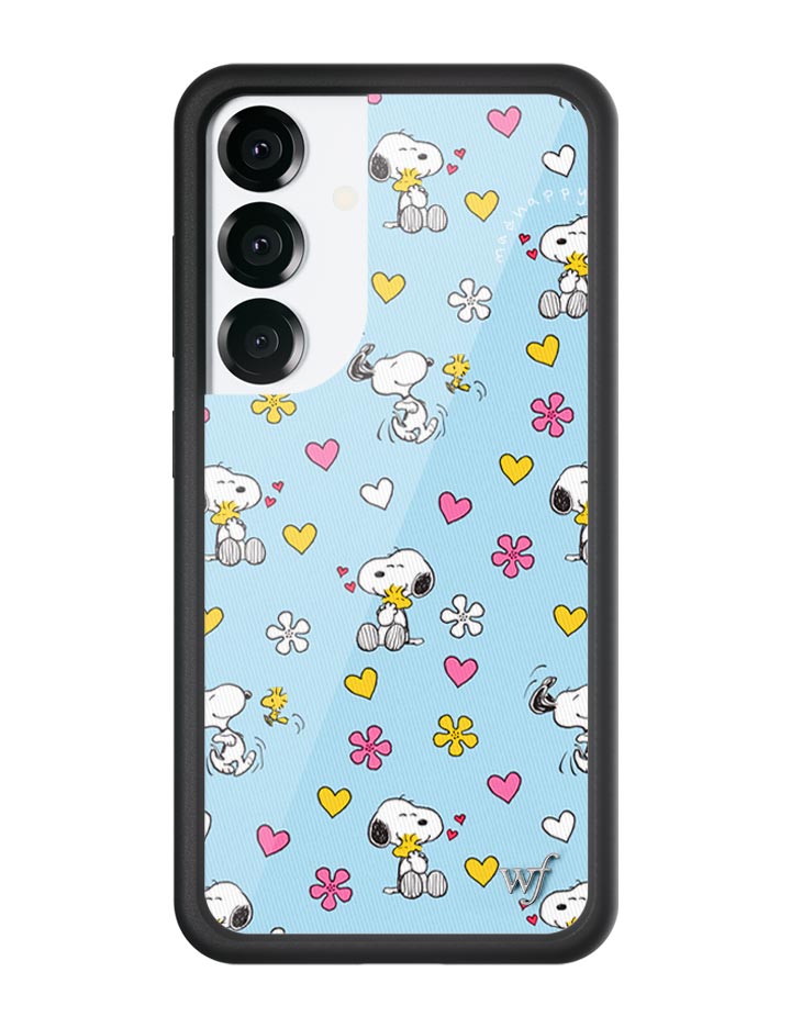 Wildflower Galaxy S25 case Madhappy x Peanuts Collab Blue Cute