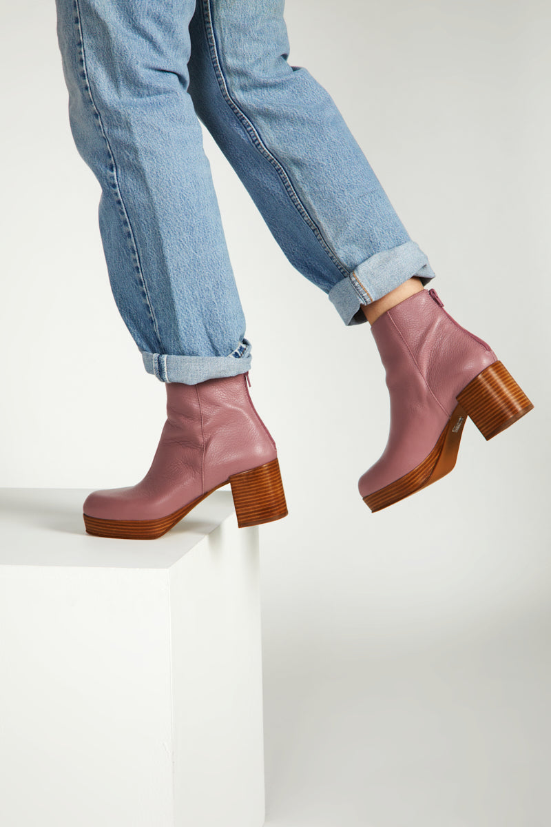 Intentionally Blank - Speed Platform Boot - LILAC LEATHER