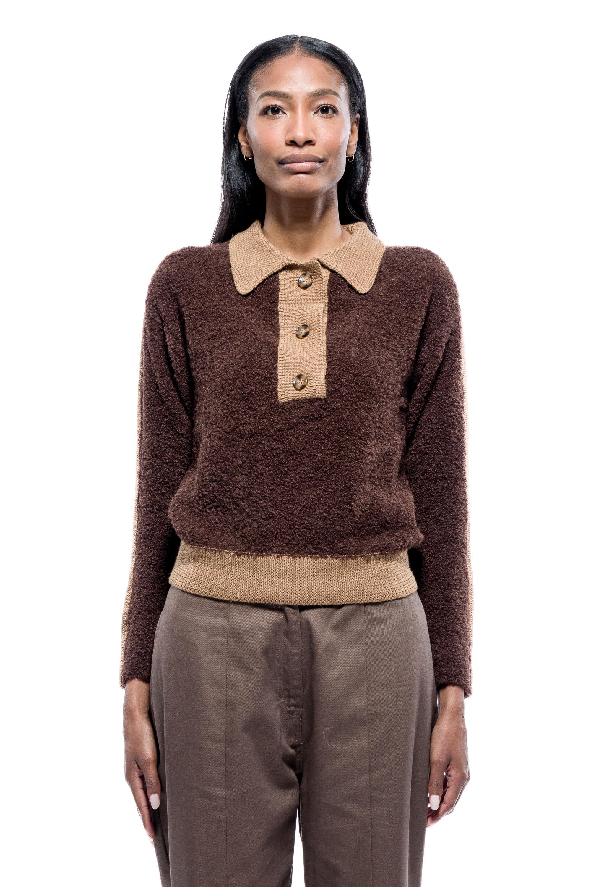 Toit Volant - Rhea Polo Sweater - Brown