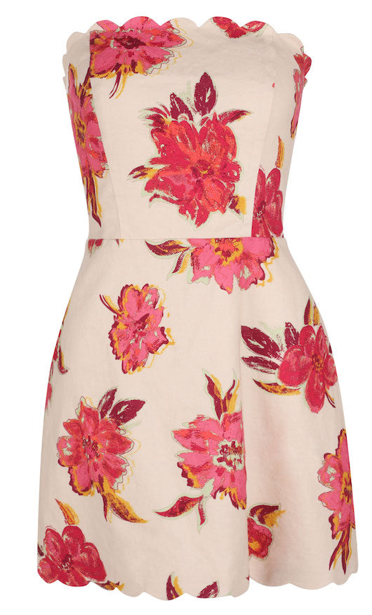 Bellevue - Abbey Mini Dress - Pink Hibiscus -