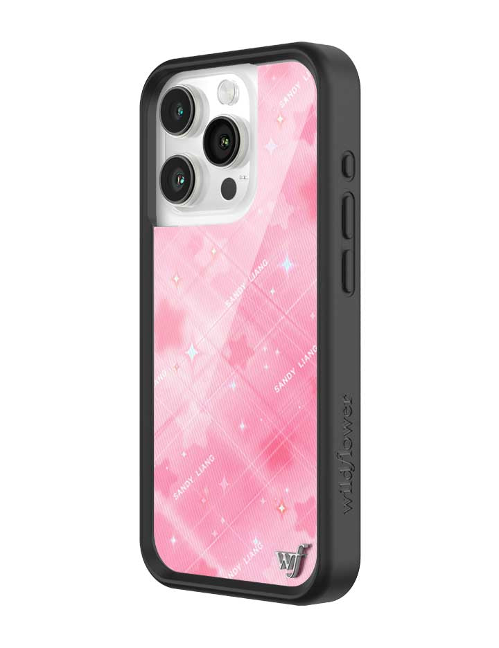 Wildflower iPhone case 15 Pro Sandy Liang Starry Plaid Pink Collab Cute