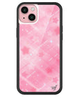 Wildflower iPhone case 15 Plus Sandy Liang Starry Plaid Pink Collab Cute