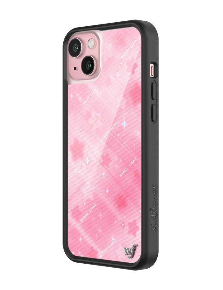 Wildflower iPhone case 15 Plus Sandy Liang Starry Plaid Pink Collab Cute