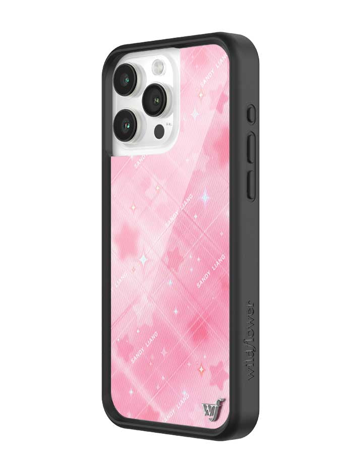 Wildflower iPhone case 15 Pro Max Sandy Liang Starry Plaid Pink Collab Cute