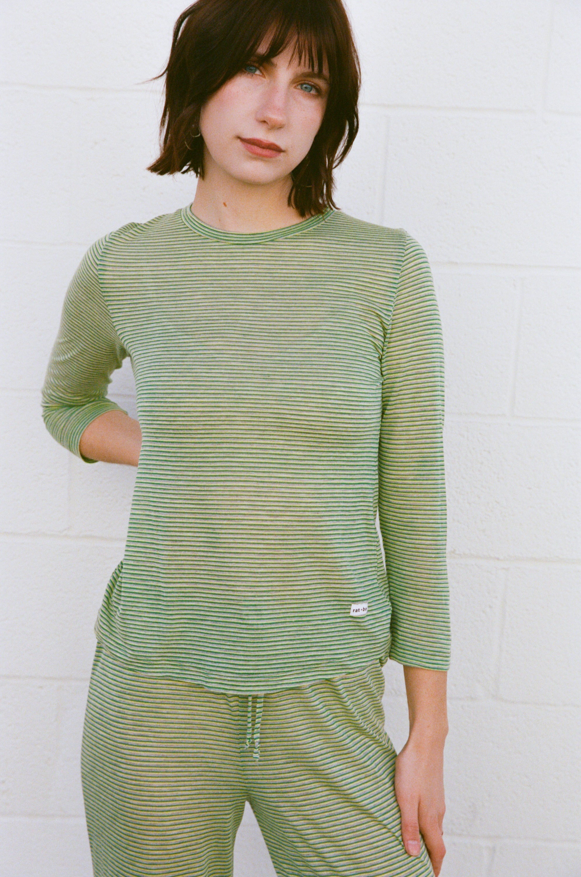 Rat Boi - 3/4 Sleeve Top - Kiwi -
