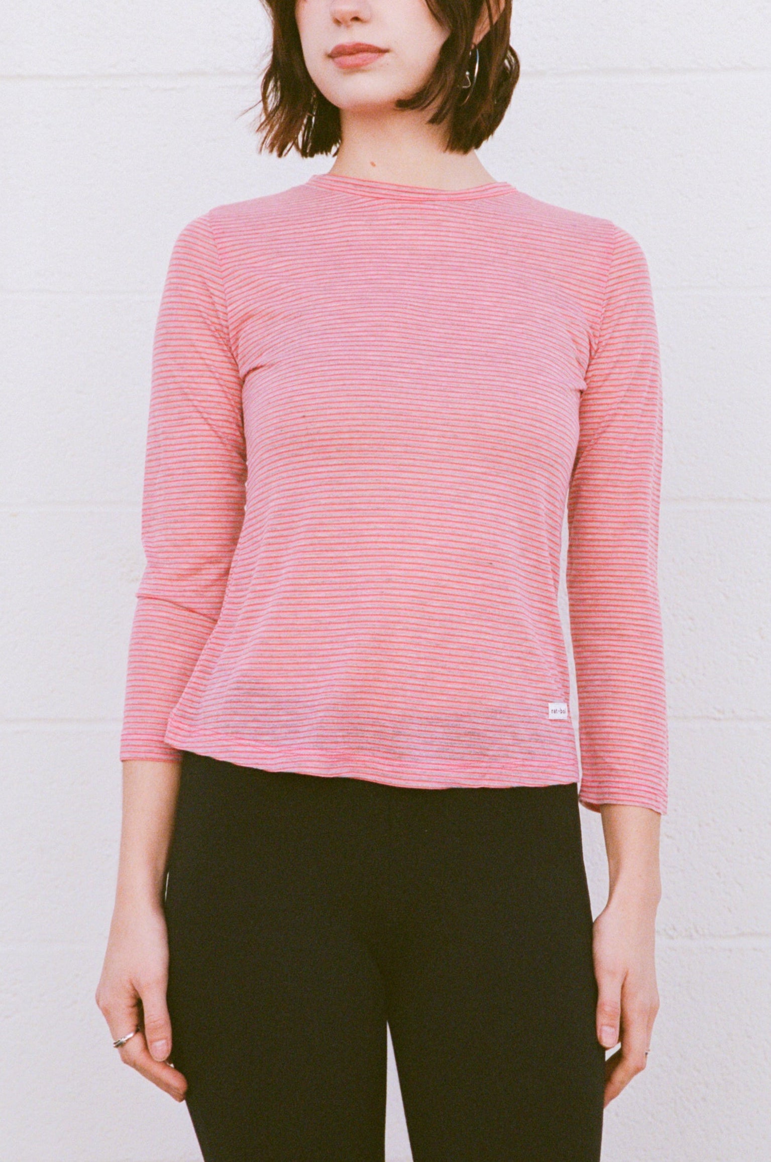 Rat Boi - 3/4 Sleeve Top - Lychee -