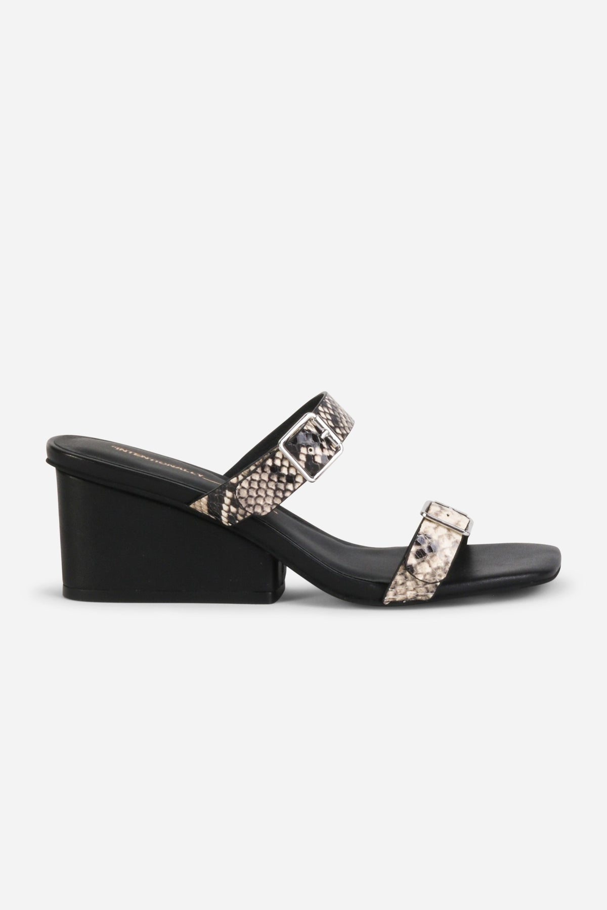 Intentionally Blank - Surrender Snake Embossed Wedge Heel -