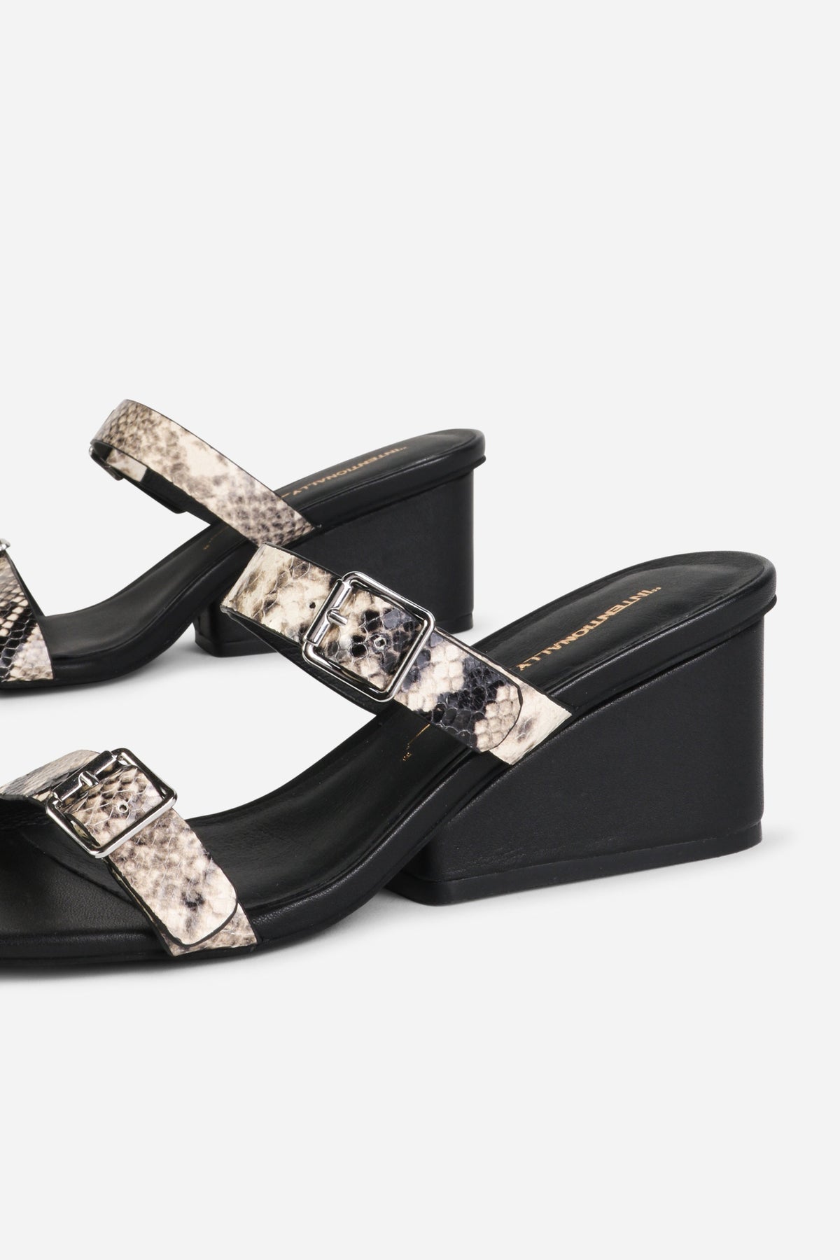 Intentionally Blank - Surrender Snake Embossed Wedge Heel -