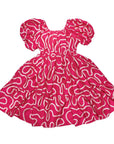 Boyko - Suzy Dress - Hot Pink Squiggle -