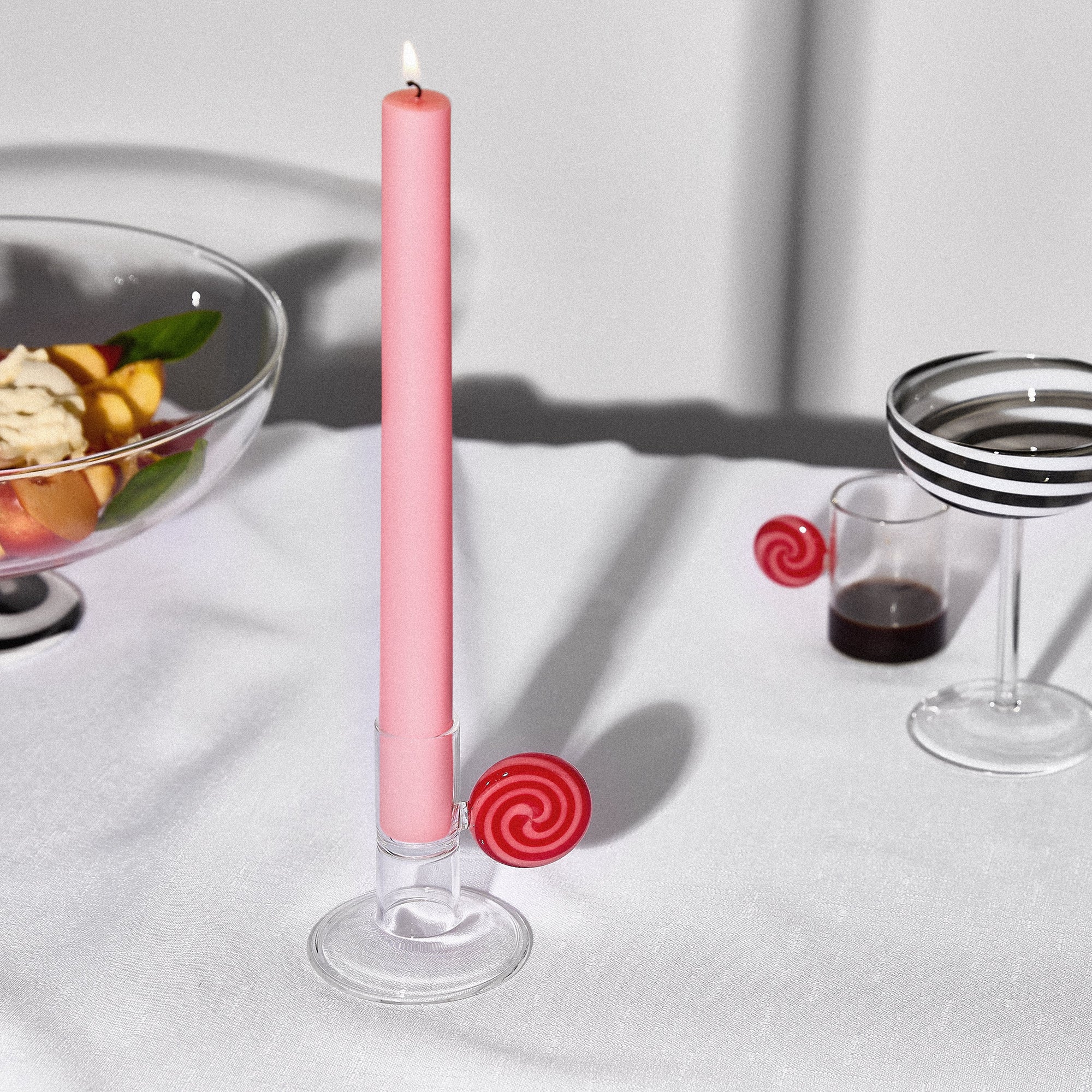 Fazeek - Swirl Candle Holder - Red/Pink -