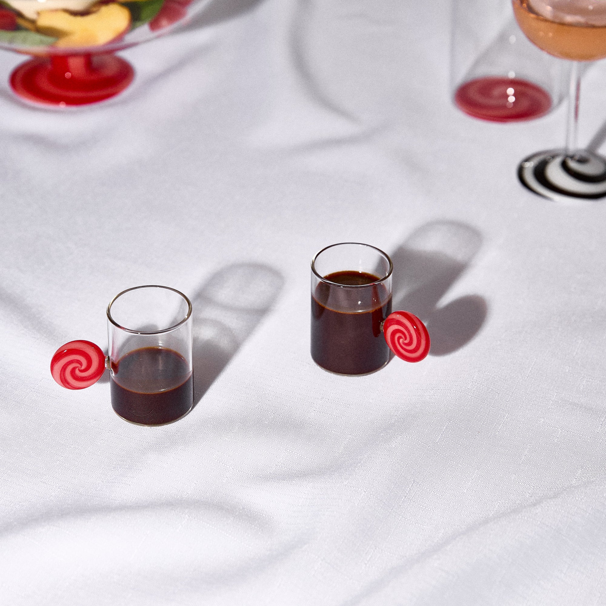 Fazeek - Swirl Espresso Cups - Red/Pink, Set of 2 -