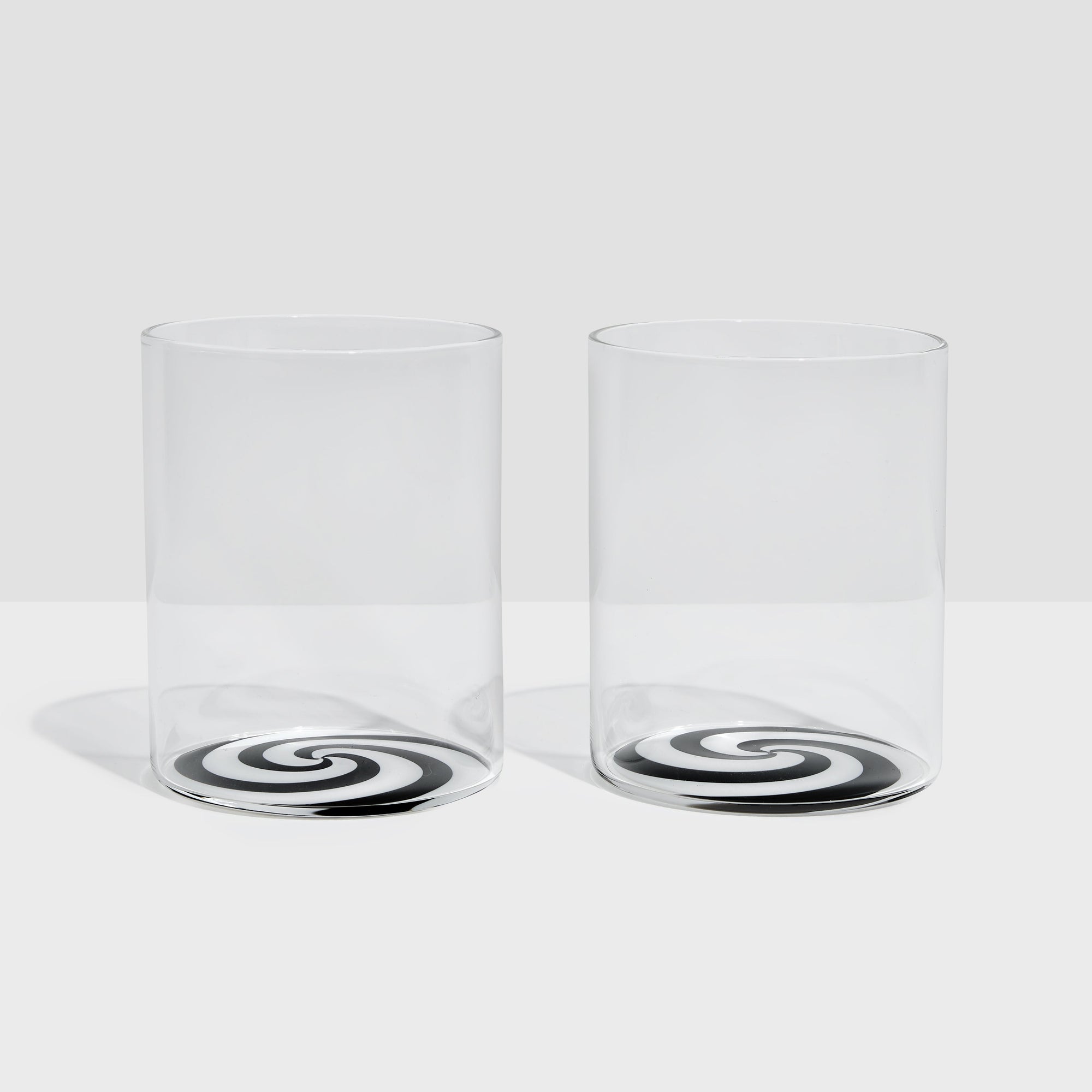Fazeek - Swirl Tumblers - Black/White, Set of 2 -