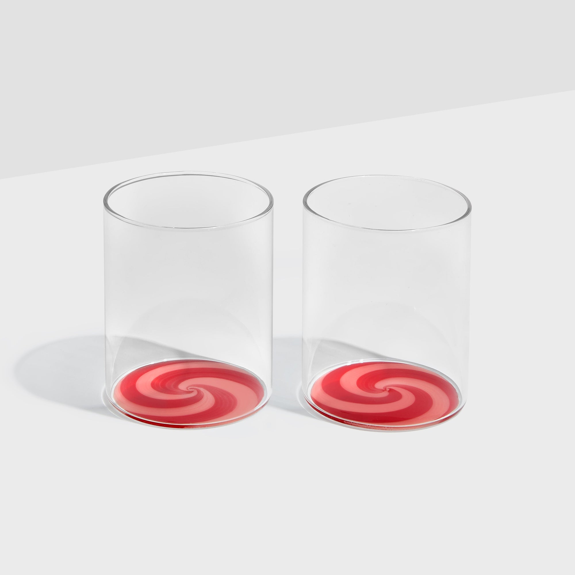 Fazeek - Swirl Tumblers - Red/Pink, Set of 2 -
