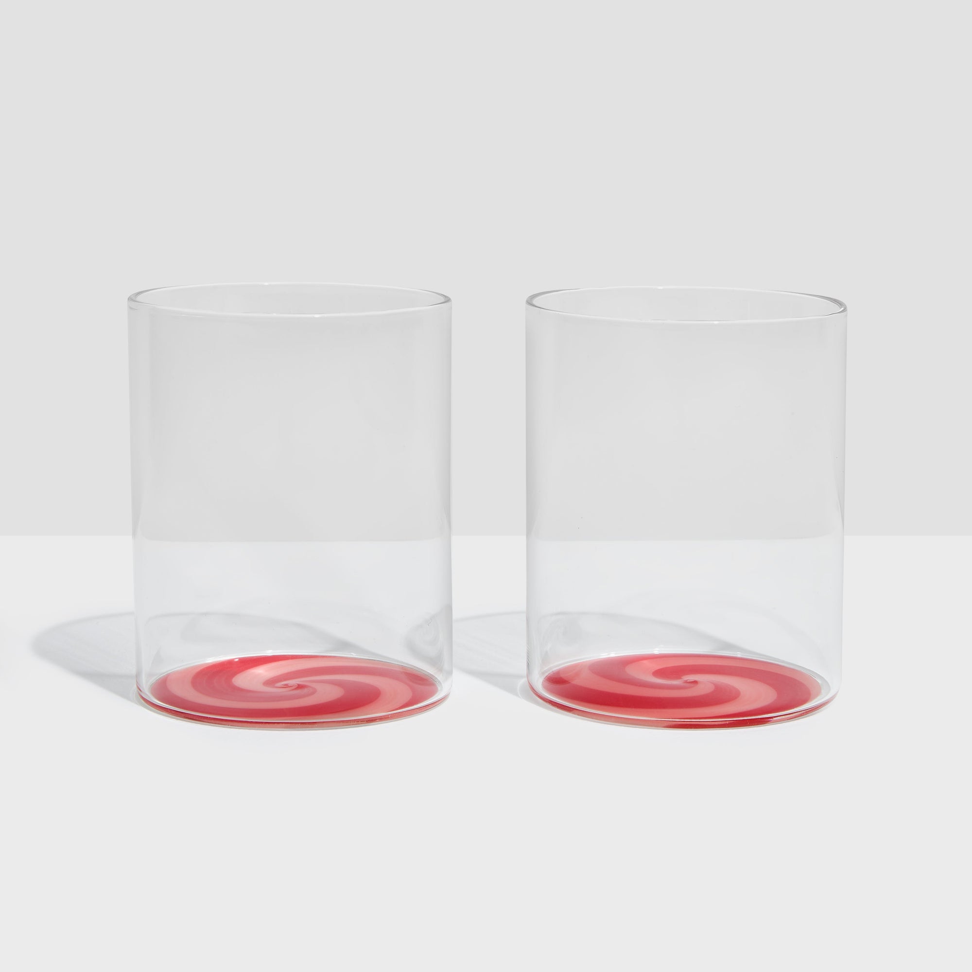 Fazeek - Swirl Tumblers - Red/Pink, Set of 2 -