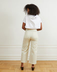 Simone Wide Crop Pants - Salt