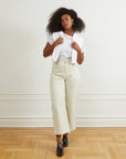 Simone Wide Crop Pants - Salt