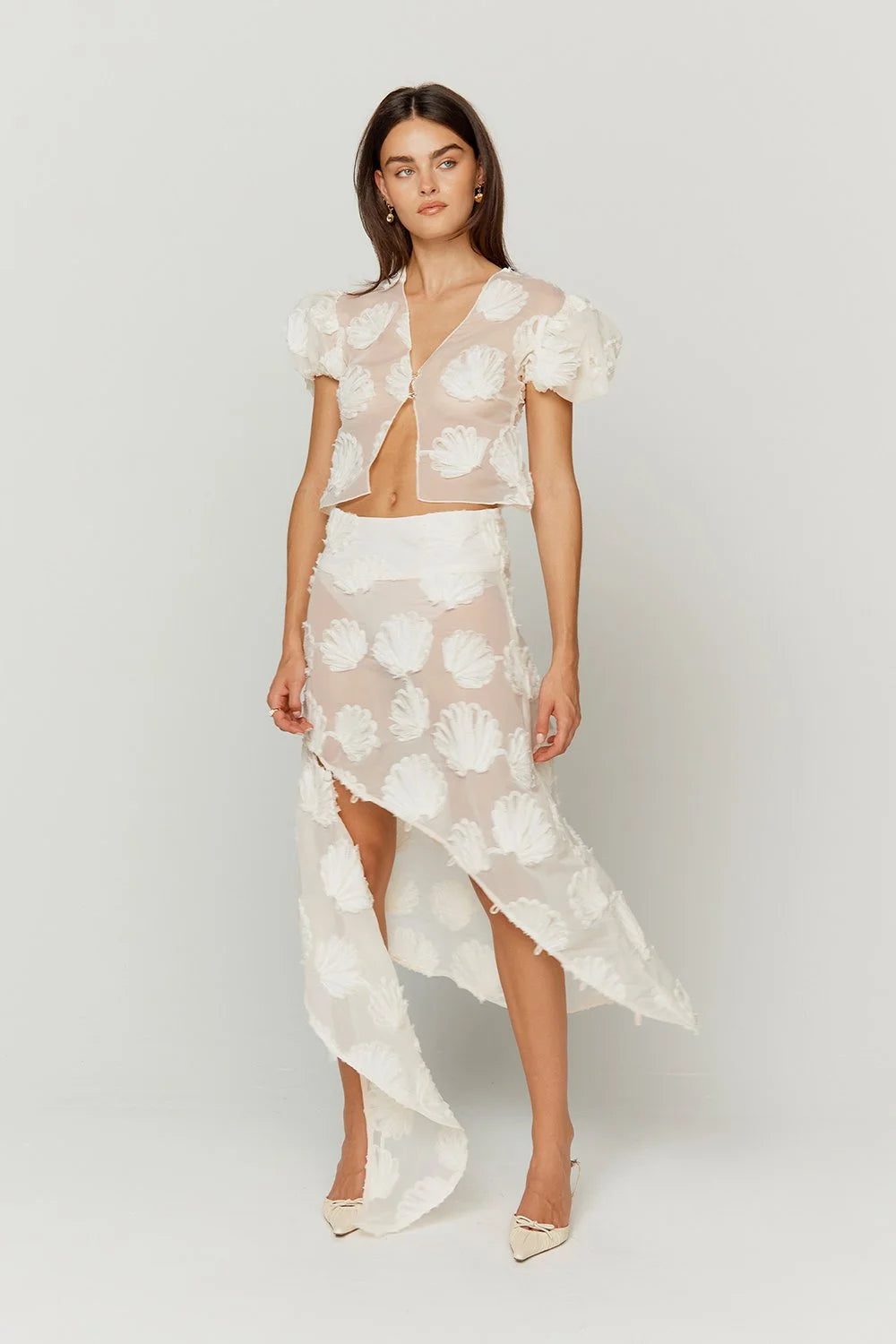 House of Sunny - Scattered Shells Applique Skirt -