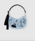 Small Nylon Crescent Bag - Embroidered Ballet Icons