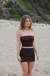 Rowena Strapless Top - Brown Mesh
