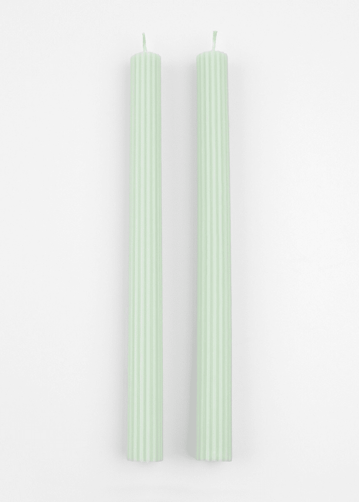 Meri Meri - Sea Foam Green Table Candles - Pack of 2 -