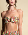 Montce - Sienna Floral Tori Ties Bandeau Bikini Top -