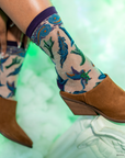 Sock Candy - Wicked Elphaba's Power Shimmer Sheer Crew Sock -