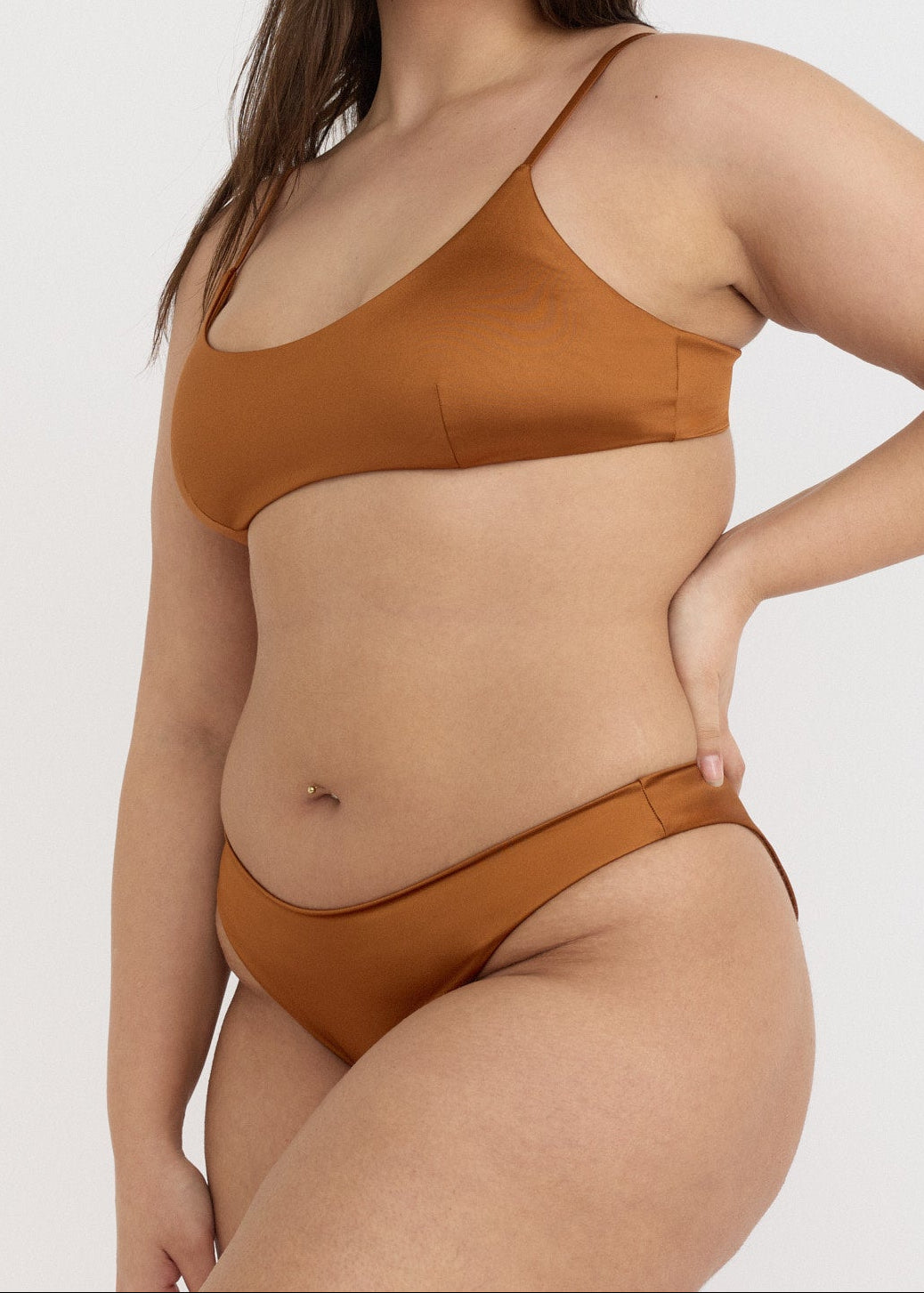 Organic Basics - Solar Swim Scoop Neck Bikini Top - Shimmer Coast -