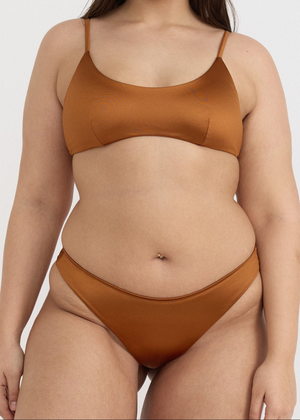 Organic Basics - Solar Swim Scoop Neck Bikini Top - Shimmer Coast -
