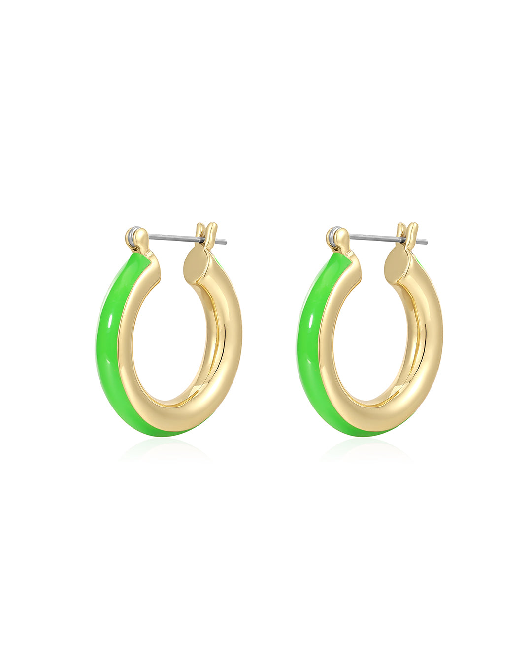 Luv Aj - Stripe Baby Amalfi Hoops - Bright Green/Gold -